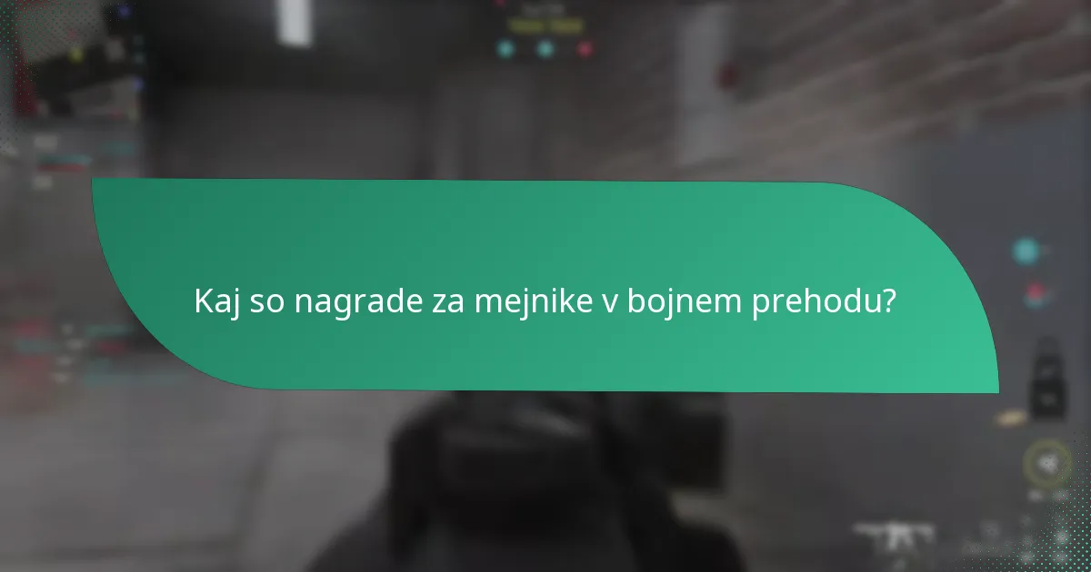 Katera pomembna dosežka lahko igralci pridobijo preko bojne prehoda?