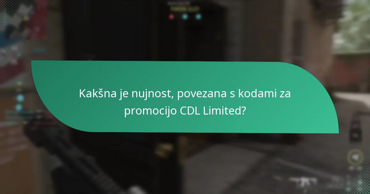 Kateri redki predmeti se lahko kupijo s kodami za promocijo CDL Limited?