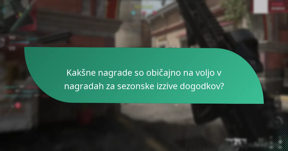 Kdaj se odvijajo sezonski dogodki in izzivi?