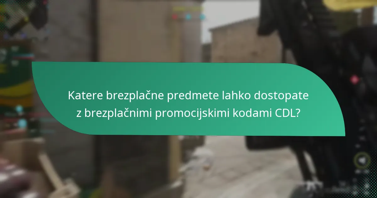 Kateri promocijski dogodki so povezani z brezplačnimi promocijskimi kodami CDL?